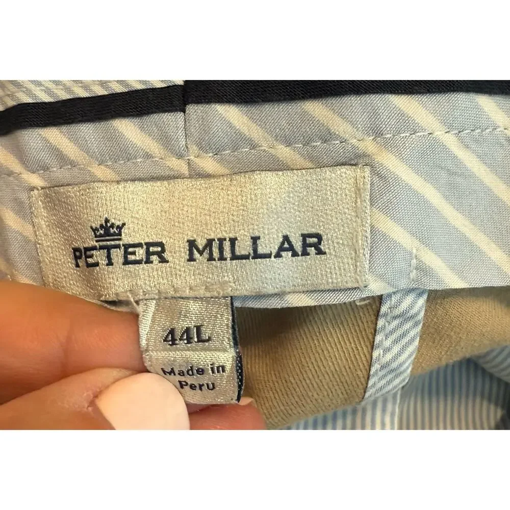 Peter Millar Chino Shorts 44L Khaki 12” Inseam Golf Preppy Vacation Tennis‎ EUC